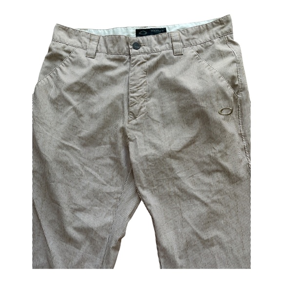 Oakley Pants 32Wx32L Stripe Turnpin Golf Stretch Lightweight Performance Logo Me - Picture 7 of 16